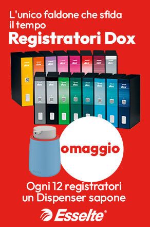 Registratori Dox in omaggio ogni 12 registratori un dispenser sapone in omaggio!