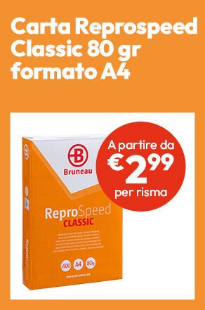 Carta Reprospeed formato A4 a partire da €2,99 per risma