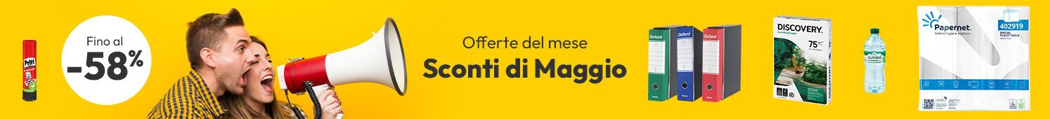 Sconti di Maggio - risparmia fino al -58%!