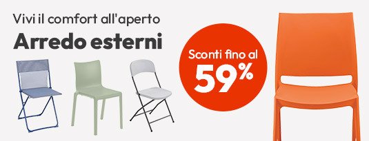 Arredo esterni - vivi il tuo comfort all'aperto sconti fino al 59%