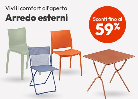 Arredo esterni - vivi il tuo comfort all'aperto sconti fino al 59%