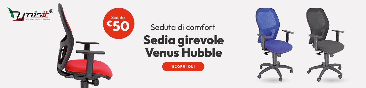 Sedia girevole Venus Hubble sconto € 50