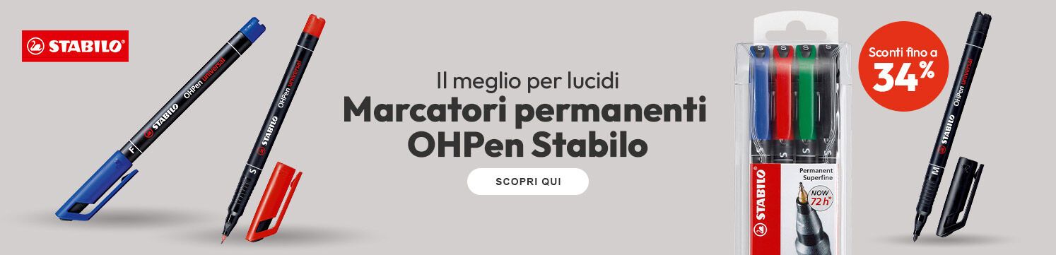 Marcatori permanenti OHPen Stabilo con sconti fino al 34%