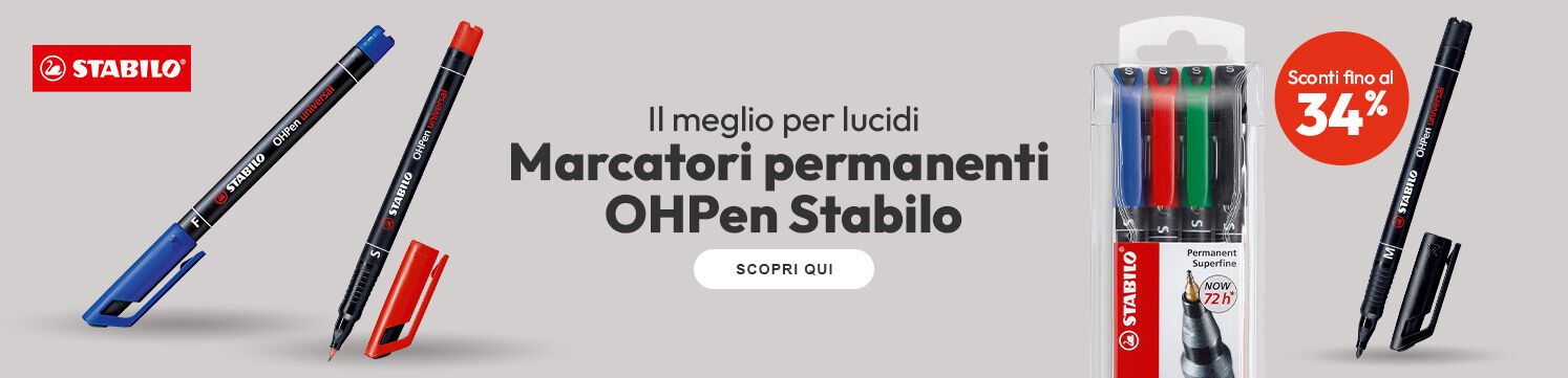Marcatori permanenti OHPen Stabilo con sconti fino al 34%