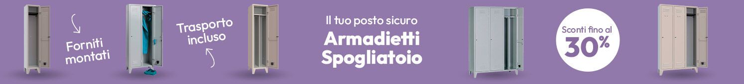 Armadietti spogliatoio sconti fino al 30%
