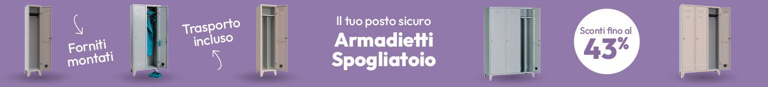 Armadietti spogliatoio sconti fino al 30%