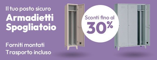Armadietti spogliatoio sconti fino al 30%