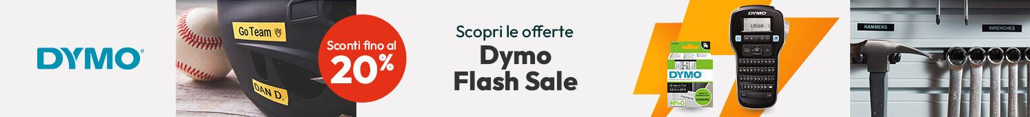 Dymo Flash Sale con sconti fino al 20%!