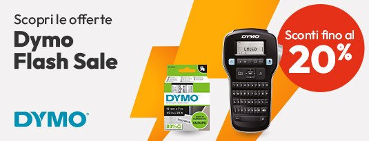 Dymo Flash Sale con sconti fino al 20%!