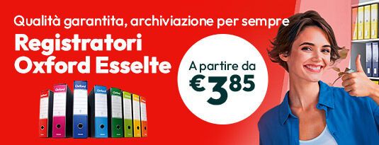 Registratori Oxford a partire da €3,85 e partecipa al Concorso Arte della Qualità
