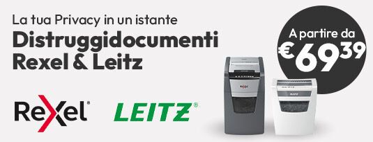 Distruggidocumenti Rexel e Leitz a partire da €69,39