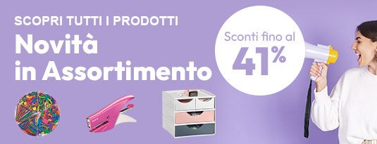 Novità in assortimento con sconti fino al 41%