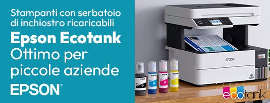Epson Ecotank - stampanti con serbatoio di inhiostro ricaricabili con garanzia estesa a 3 anni!