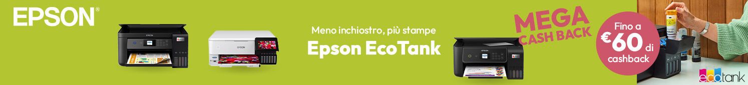 Epson Ecotank Cashback fino al € 60
