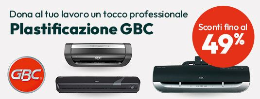 Plastificazione GBC:dona al tuo lavoro un tocco professionale! Sconti fino al 49%