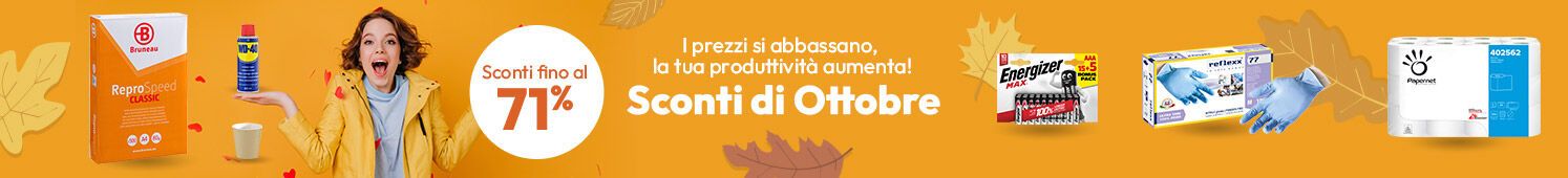 Sconti di Ottobre : non perdere i risparmi fino al 71%