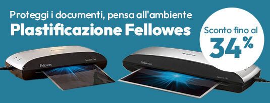 Plastificazione Fellowes sconti fino al 34%