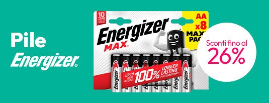 Pile Energizer sconti fino al 26%
