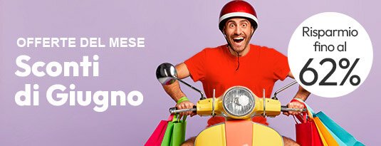 Sconti di Giugno: con i tuoi acquisti risparmi fino al 62%!