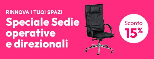 Sconto 15% su una selezione di sedie operative e direzionali