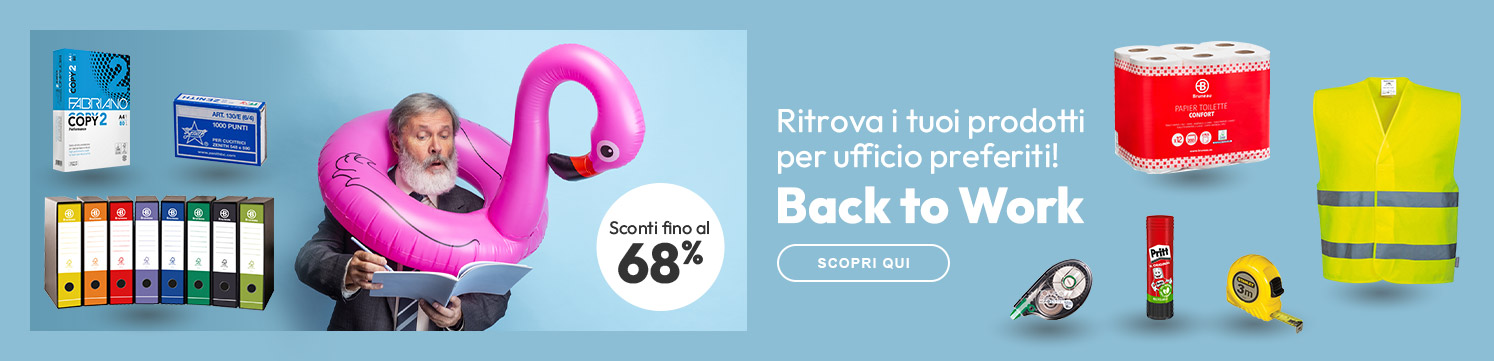 Back to Work con sconti fino al 68%