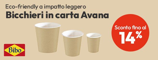 Bicchieri in carta Avana Bibo sconto fino al 14%