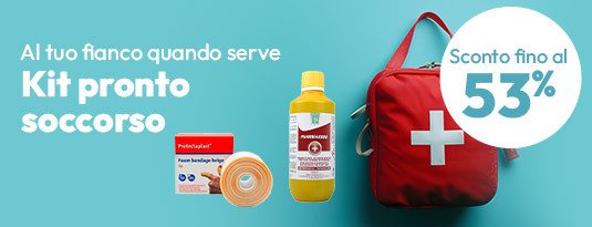 Kit pronto soccorso con sonti fino al 53%
