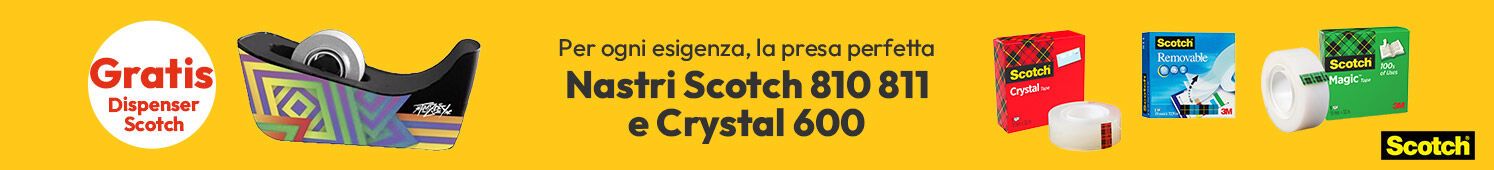 Nastri Scotch e Crystal con gratis Dispenser Scotch