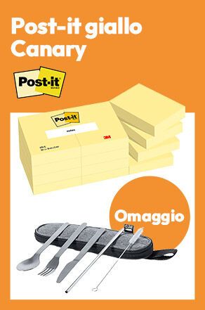Post-it giallo Canary con set posate in omaggio!
