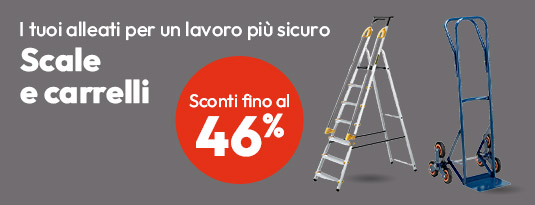 Scale e carrelli sconti fino al 46%