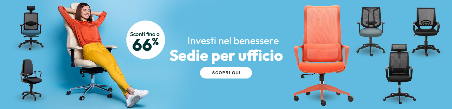 Sedie ufficio: investi nel tuo benessere! Sconti fino al 66%