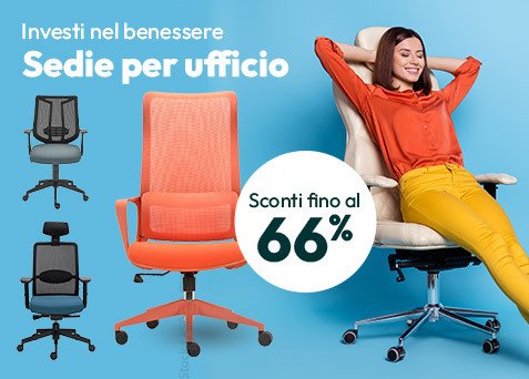 Sedie ufficio: investi nel tuo benessere! Sconti fino al 66%