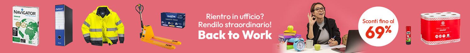 Back to Work con sconti sui tuoi prodotti preferiti fino al 69%