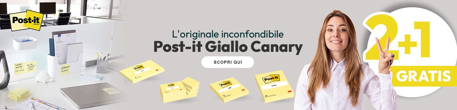 Post-it giallo Canary 2+1 omaggio