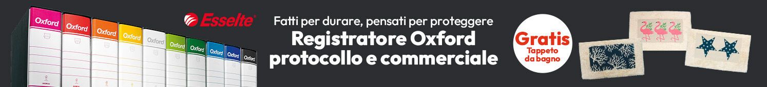 Registratore Oxford commerciale e protocollo GRATIS tappetto da bagno