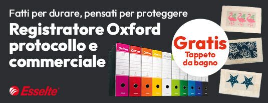 Registratore Oxford commerciale e protocollo GRATIS tappetto bagno