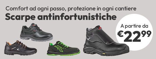 Scarpe antinfortunistiche a partire da soli € 22,99
