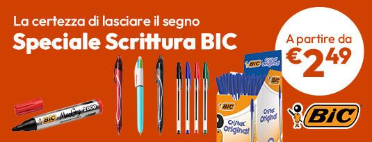 Speciale Scrittura BIC a partire da €2,49