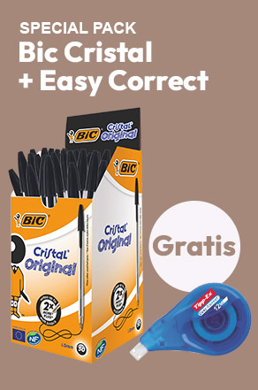 Bic Cristal + Easy Correct GRATIS